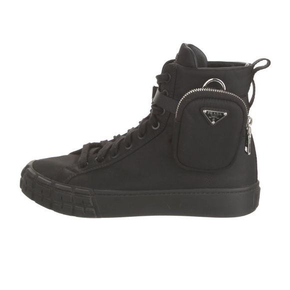 Prada nylon high top sneakers size 11 retail $1,500 sold - Picture 7 of 16